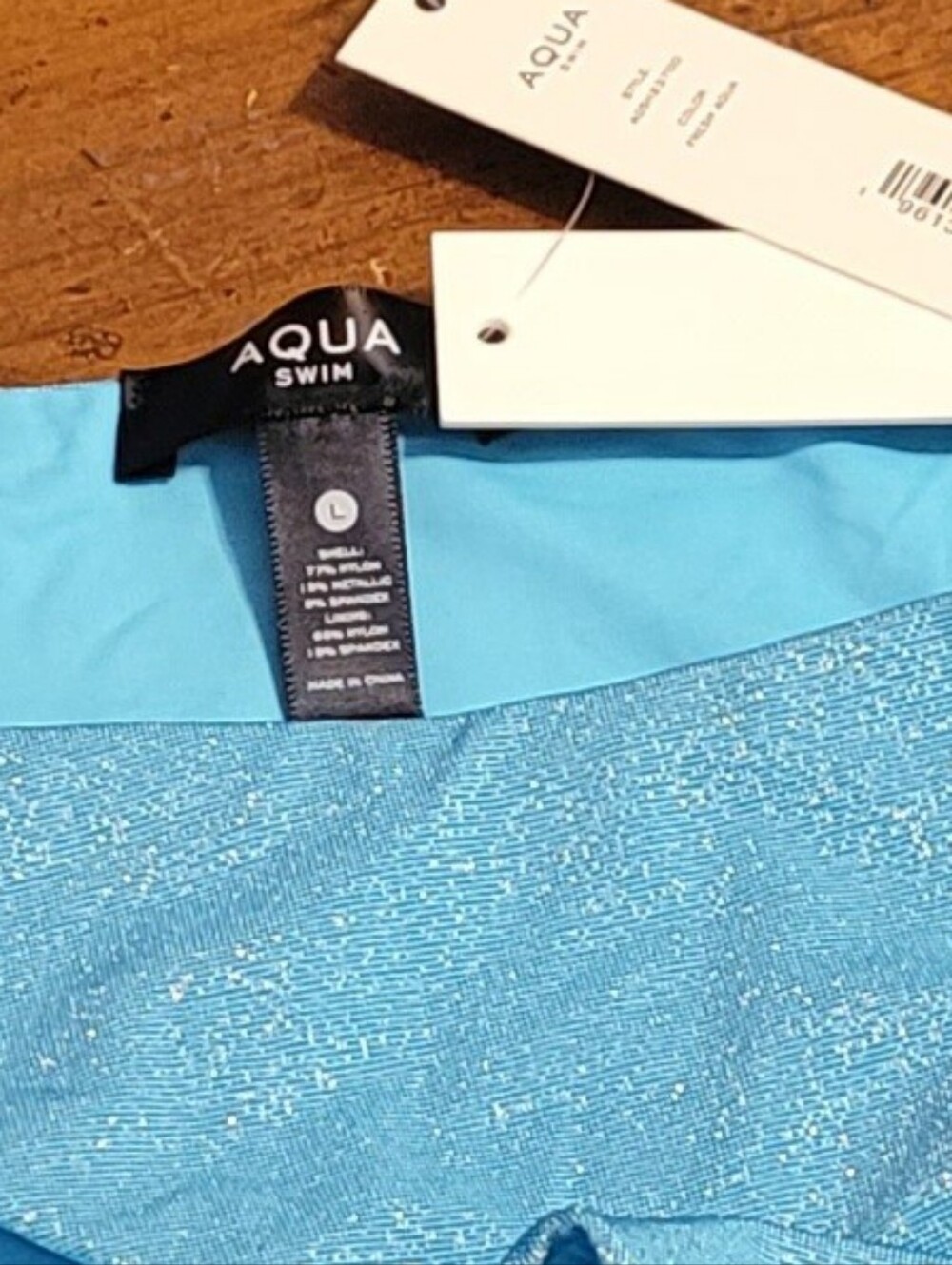 Aqua Light Blue Shimmer Bikini Bottom